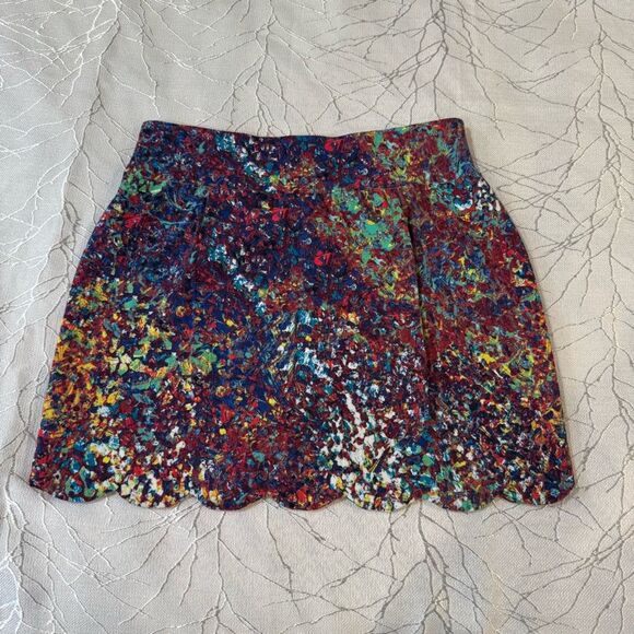Attyre Skort Set of 2 Blue Black Abstract Design Scallop Hem Tennis Golf SZ10 - Picture 2 of 13